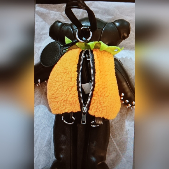 Goth Teddy Pumpkin Backpack (New)